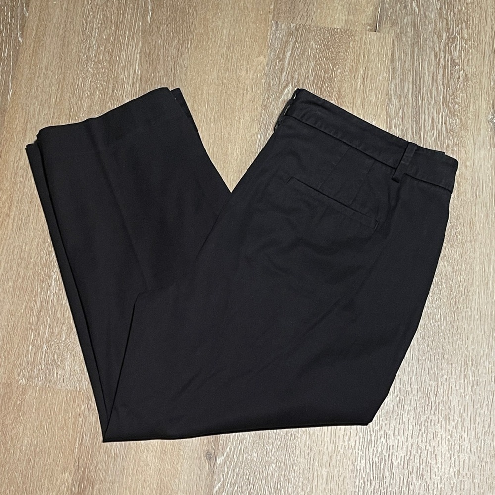 Talbots Perfect Skimmer Pants Black Size 8 Cropped Ankle Leg Casual Office EUC